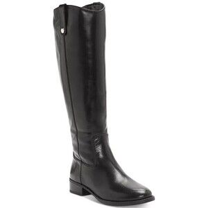 INC International Concepts  Women's Fawne Leather Knee-High Boots Black US 8.5M